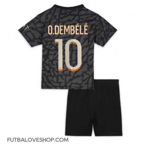 Dres Paris Saint-Germain Ousmane Dembele #10 Tretina pre deti 2023-24 Krátky Rukáv (+ trenírky)